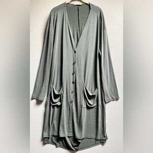 Beau Jours lager loose drapey button cardigan Sz XL